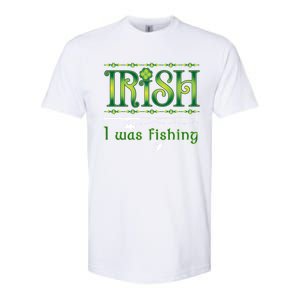 Irish I Was Fishing Shamrock Gift Softstyle CVC T-Shirt