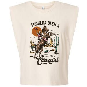 If I Was A Cowgirl ID Be Wild And Free Garment-Dyed Women's Muscle Tee