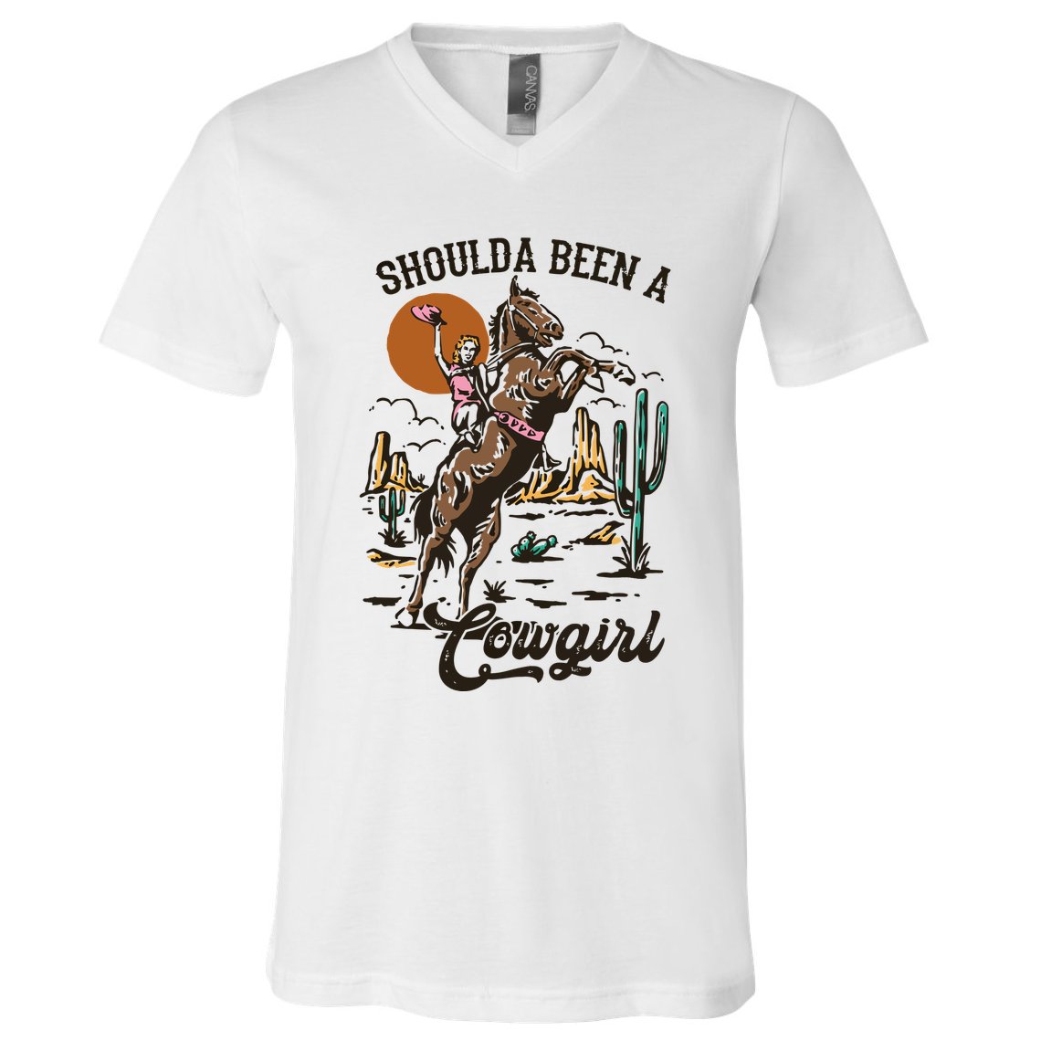 If I Was A Cowgirl ID Be Wild And Free V-Neck T-Shirt