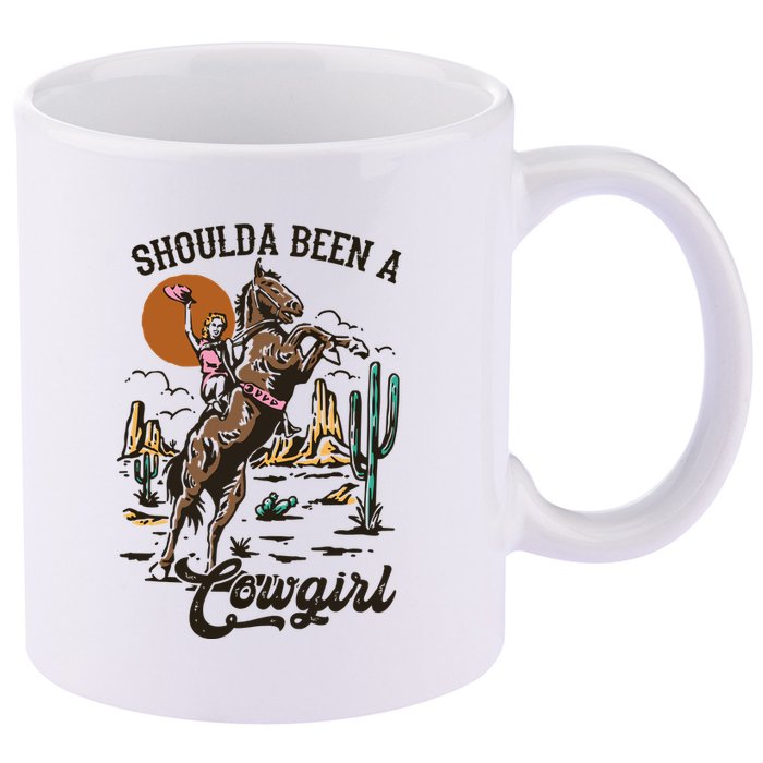 If I Was A Cowgirl ID Be Wild And Free 11oz C Handle Ceramic Mug