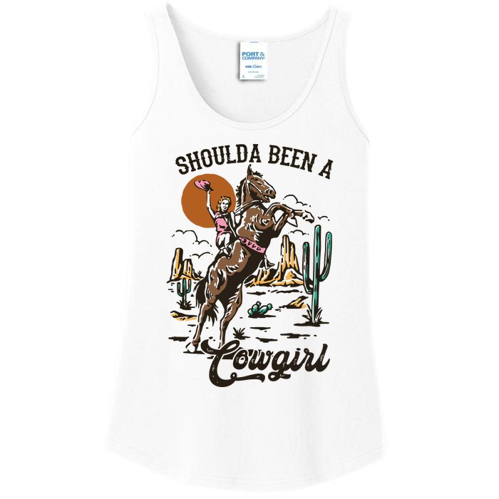 If I Was A Cowgirl ID Be Wild And Free Ladies Essential Tank