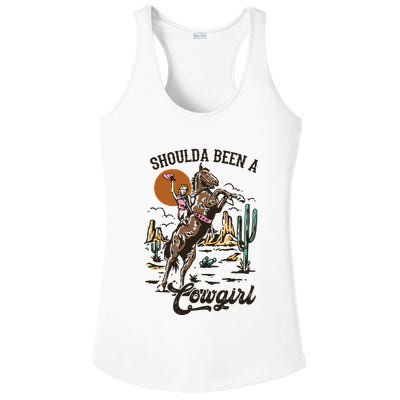 If I Was A Cowgirl ID Be Wild And Free Ladies PosiCharge Competitor Racerback Tank