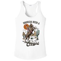 If I Was A Cowgirl ID Be Wild And Free Ladies PosiCharge Competitor Racerback Tank