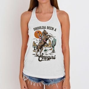 If I Was A Cowgirl ID Be Wild And Free Women's Knotted Racerback Tank