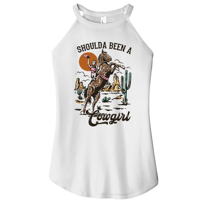 If I Was A Cowgirl ID Be Wild And Free Women's Perfect Tri Rocker Tank