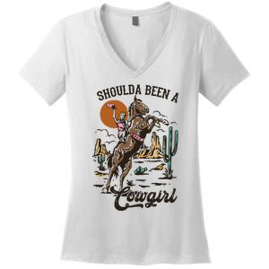 If I Was A Cowgirl ID Be Wild And Free Women's V-Neck T-Shirt