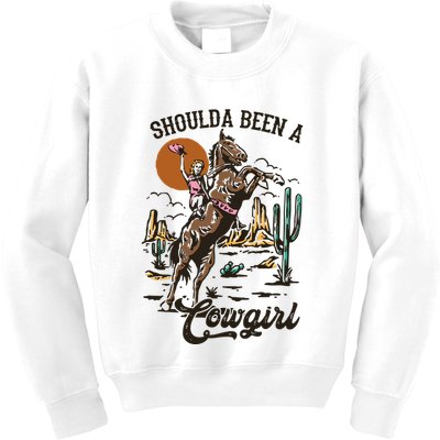 If I Was A Cowgirl ID Be Wild And Free Kids Sweatshirt
