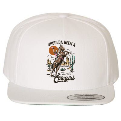 If I Was A Cowgirl ID Be Wild And Free Wool Snapback Cap