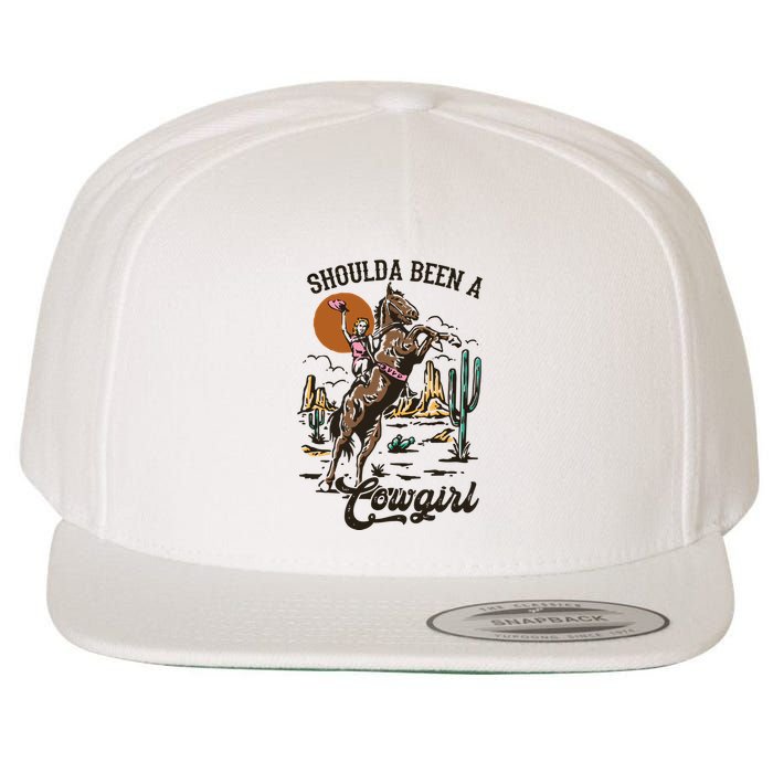 If I Was A Cowgirl ID Be Wild And Free Wool Snapback Cap