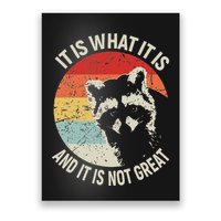 It Is What It Is And It Is Not Great Raccoon Vintage Poster