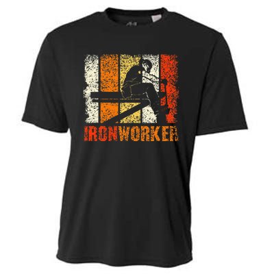 Ironworker Iron Worker Ironwork Ironworkers Ironworker Cooling Performance Crew T-Shirt