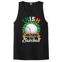 Irish I Was Playing Baseball Shamrock Leaf St. Patrick's Day PosiCharge Competitor Tank