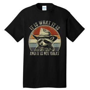 It Is What It Is And It Is Not Great Raccoon Trash Panda Tall T-Shirt