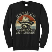 It Is What It Is And It Is Not Great Raccoon Trash Panda Tall Sweatshirt