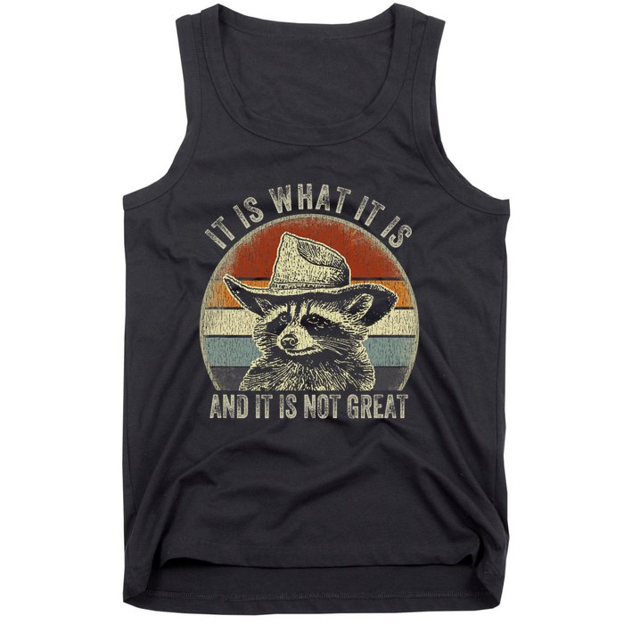 It Is What It Is And It Is Not Great Raccoon Trash Panda Tank Top