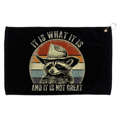 It Is What It Is And It Is Not Great Raccoon Trash Panda Grommeted Golf Towel