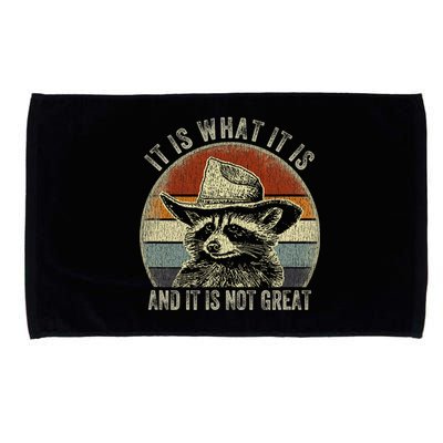 It Is What It Is And It Is Not Great Raccoon Trash Panda Microfiber Hand Towel