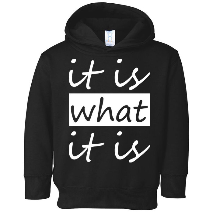It Is What It Is Toddler Hoodie