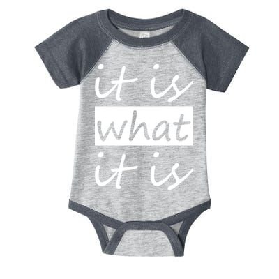 It Is What It Is Infant Baby Jersey Bodysuit