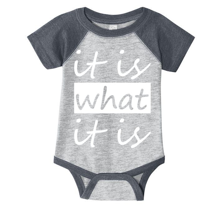 It Is What It Is Infant Baby Jersey Bodysuit