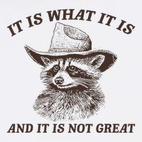 It Is What It Is And It Is Not Great Funny Raccoon Sarcastic Full-Length Apron With Pockets