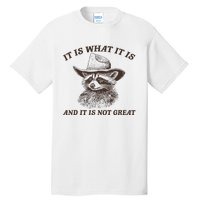 It Is What It Is And It Is Not Great Funny Raccoon Sarcastic Tall T-Shirt