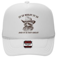 It Is What It Is And It Is Not Great Funny Raccoon Sarcastic Trucker Hat