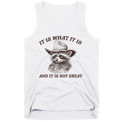 It Is What It Is And It Is Not Great Funny Raccoon Sarcastic Tank Top