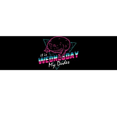 It Is Wednesday My Dudes 80s Neon T Retro Vintage Bumper Sticker