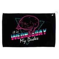 It Is Wednesday My Dudes 80s Neon T Retro Vintage Grommeted Golf Towel