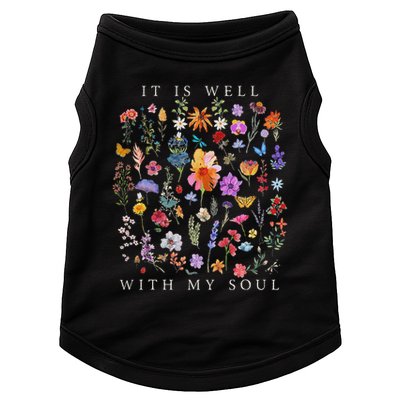 It Is Well With My Soul Vintage Floral Christian Religious Doggie Tank