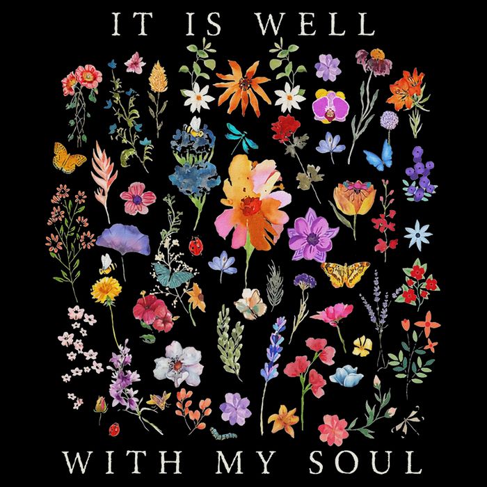 It Is Well With My Soul Vintage Floral Christian Religious Sweatshirt