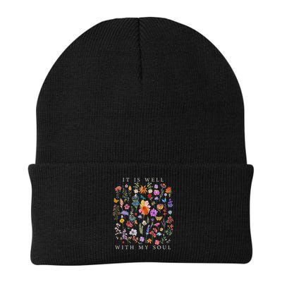 It Is Well With My Soul Vintage Floral Christian Religious Beanie