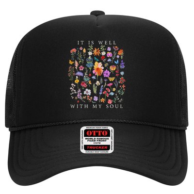 It Is Well With My Soul Vintage Floral Christian Religious Trucker Hat