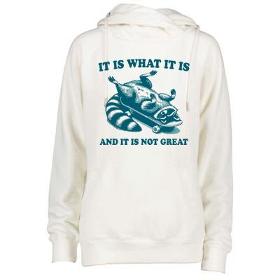 It Is What It Is And It Is Not Great Womens Funnel Neck Pullover Hood