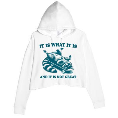 It Is What It Is And It Is Not Great Crop Fleece Hoodie