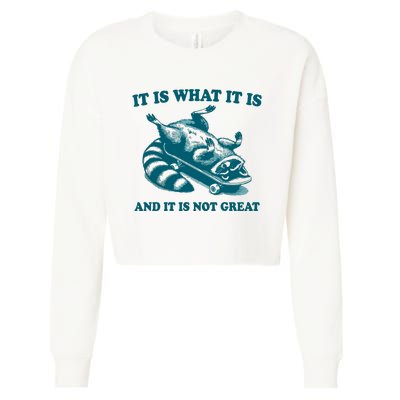 It Is What It Is And It Is Not Great Cropped Pullover Crew