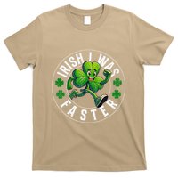 Irish I Was Faster St Patricks Day Shamrock Clovers Funny T-Shirt