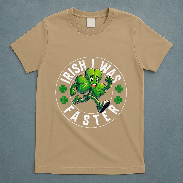 Irish I Was Faster St Patricks Day Shamrock Clovers Funny T-Shirt