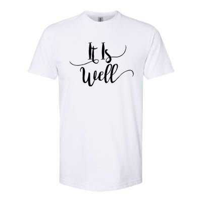 It Is Well Scripture Gift Softstyle® CVC T-Shirt