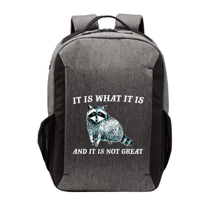 It Is What It Is And It Is Not Great Raccoon Vector Backpack