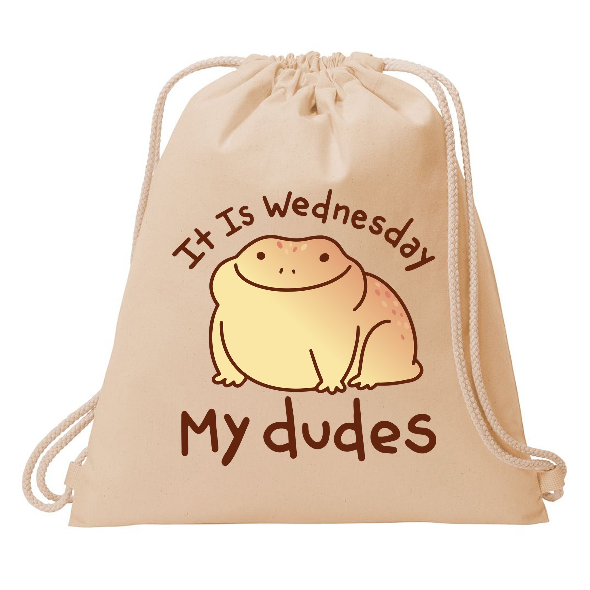 It Is Wednesday My Dudes Frog Funny Drawstring Bag