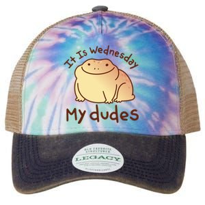 It Is Wednesday My Dudes Frog Funny Legacy Tie Dye Trucker Hat