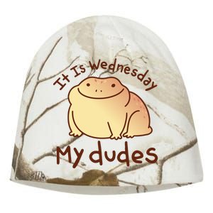 It Is Wednesday My Dudes Frog Funny Kati - Camo Knit Beanie