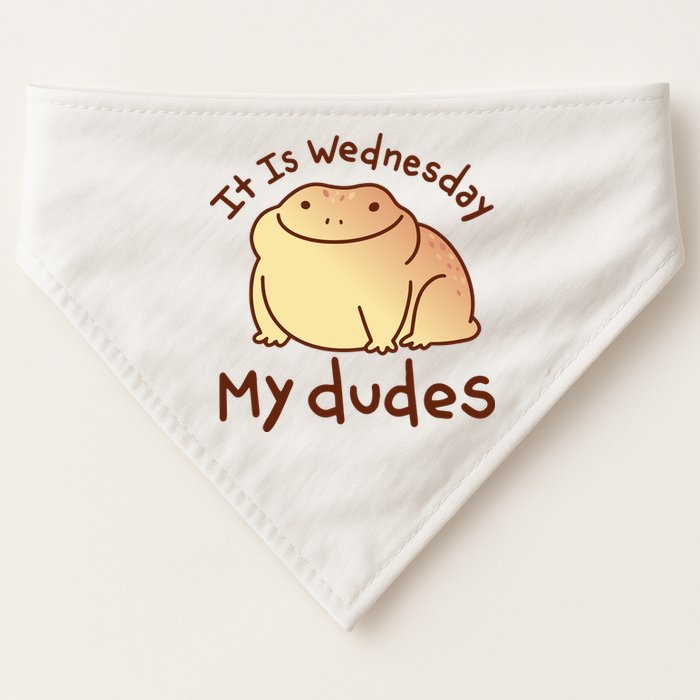 It Is Wednesday My Dudes Frog Funny USA-Made Doggie Bandana