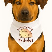 It Is Wednesday My Dudes Frog Funny USA-Made Doggie Bandana