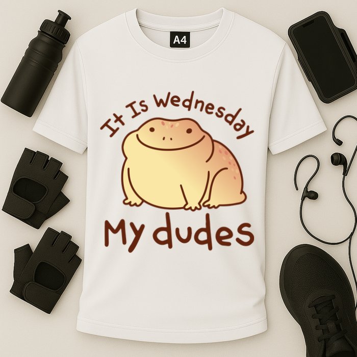 It Is Wednesday My Dudes Frog Funny Cooling Performance Crew T-Shirt