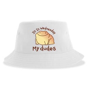 It Is Wednesday My Dudes Frog Funny Sustainable Bucket Hat