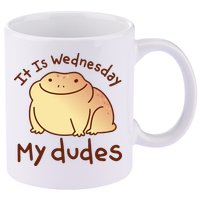 It Is Wednesday My Dudes Frog Funny 11oz C Handle Ceramic Mug