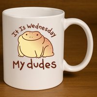 It Is Wednesday My Dudes Frog Funny 11oz C Handle Ceramic Mug
